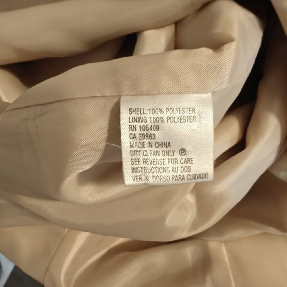 Tahari Arthur S. Levine Dress Suit Blazer jacket Stone Size 12 - Picture 10 of 11